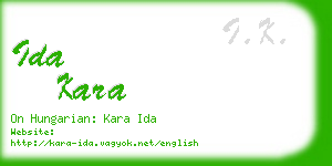 ida kara business card
